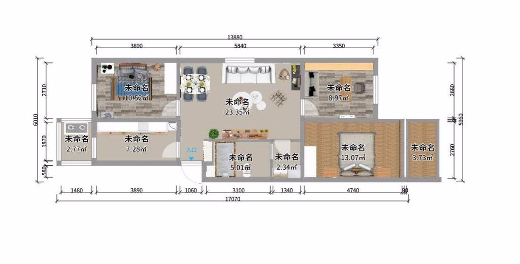 濱河西里現(xiàn)代簡約風格戶型圖裝修效果圖