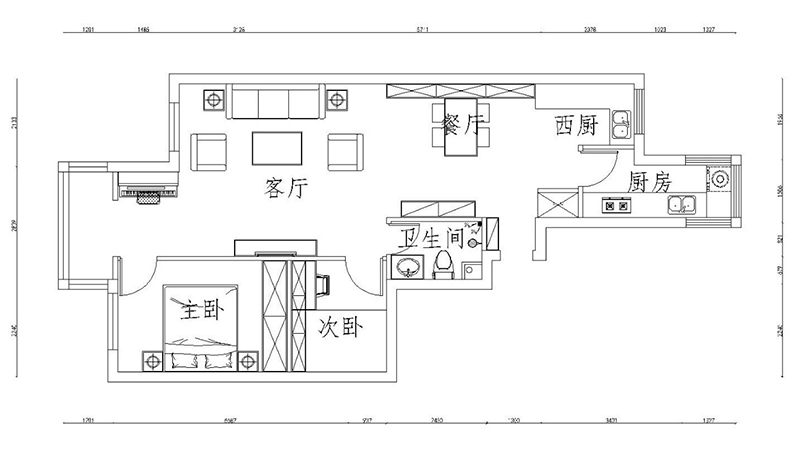 濱河西里現代簡約風格戶型圖裝修效果圖