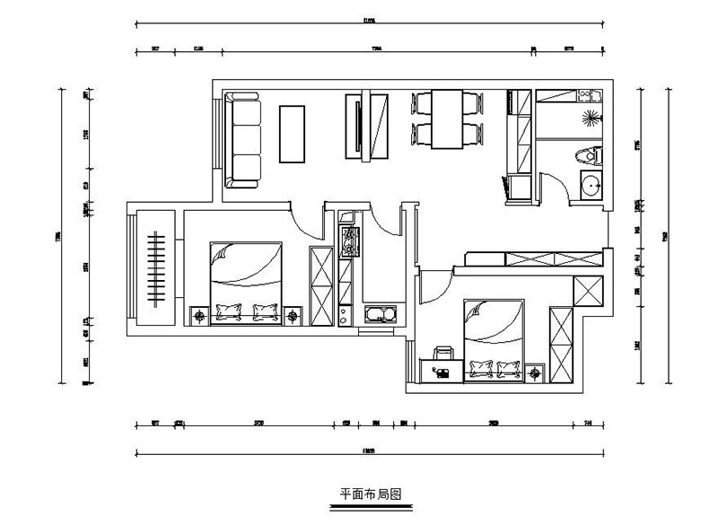 京兆府北歐風(fēng)格戶型圖裝修效果圖